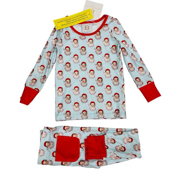 NWT Swoon Baby 4T Vintage Santa PJs in Blue - Picture 1 of 2